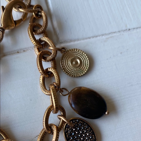 Chicos Gold Charm Bracelet with Multicolor Accents - Picture 4 of 4